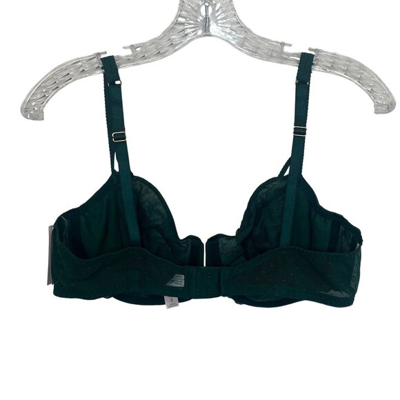 Auden Balconette Bra Size 38B Green New Unlined Under Wire Adjustable Straps - Picture 2 of 13